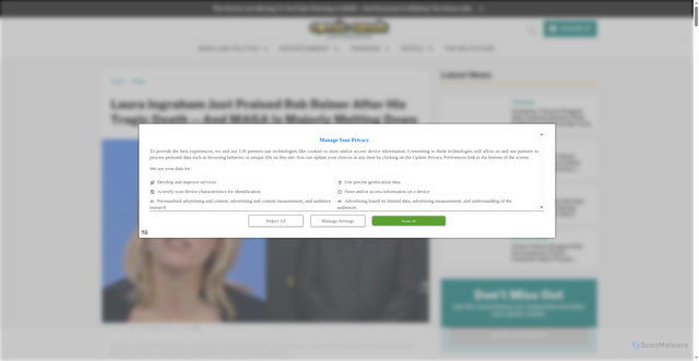 Security scan screenshot of https://www.comicsands.com/laura-ingraham-rob-reiner