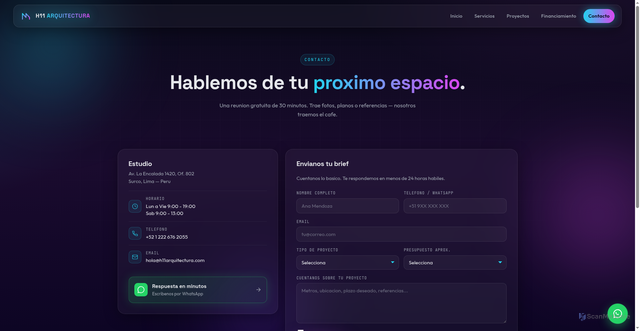 Security scan screenshot of https://nova-build.pages.dev/contacto