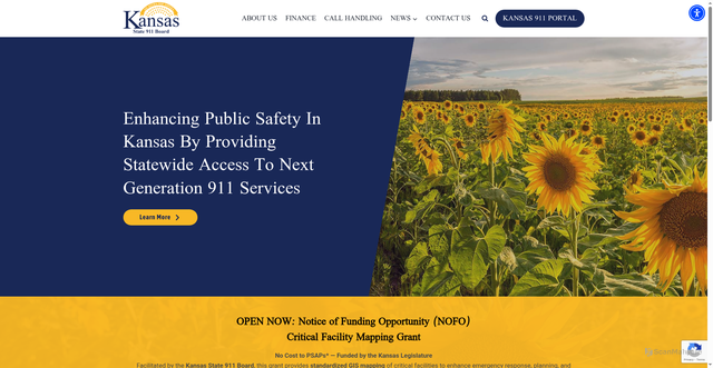 Security scan screenshot of https://kansas911.gov/