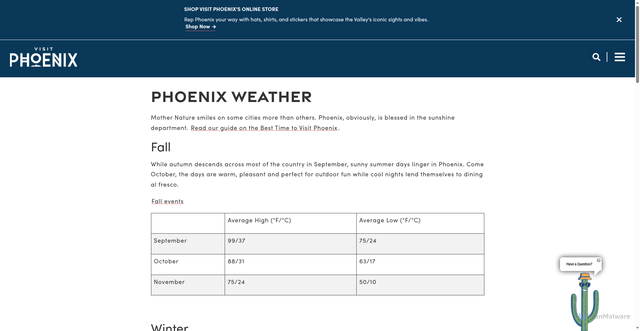Security scan screenshot of https://www.visitphoenix.com/sonoran-desert/weather/