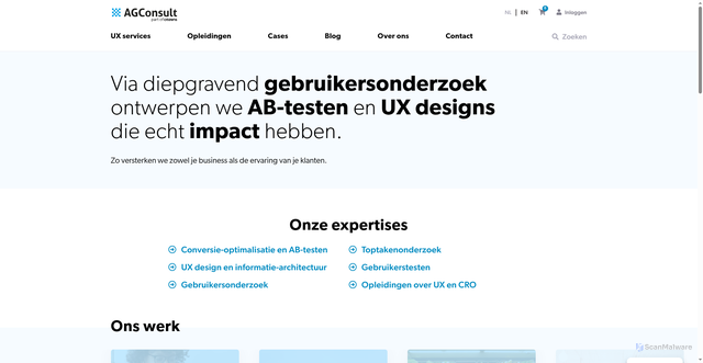 Security scan screenshot of https://agconsult.com