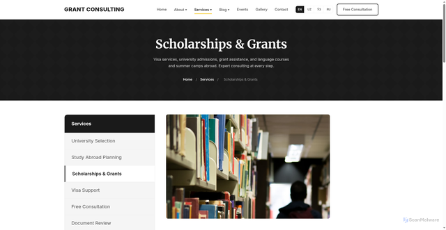 Security scan screenshot of https://grant-consulting.uz/en/service-marketing-strategy.html