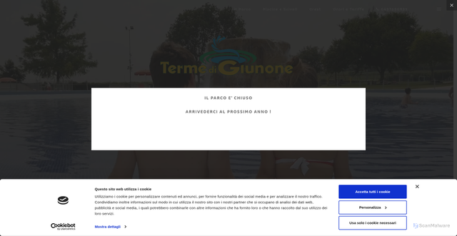 Security scan screenshot of https://www.termedigiunone.it/