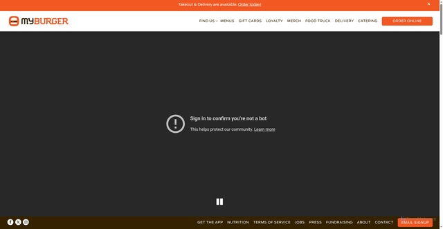 Security scan screenshot of https://www.myburgerusa.com/