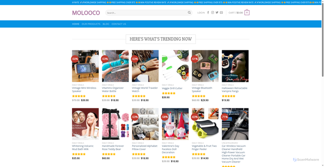 Security scan screenshot of https://molooco.com