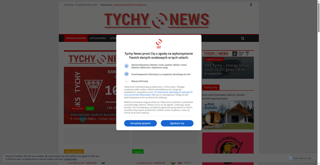 Security scan screenshot of https://tychynews.pl/