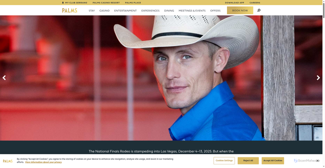 Security scan screenshot of https://www.palms.com/experiences/nfr