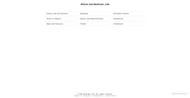 Security scan screenshot of khloe-kardashian.com