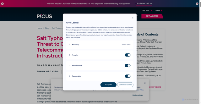 Security scan screenshot of https://www.picussecurity.com/resource/blog/salt-typhoon-telecommunications-threat