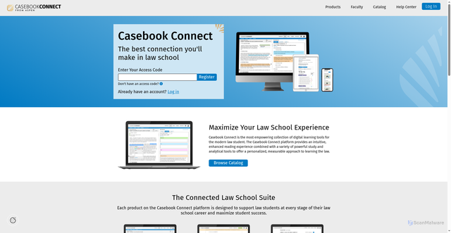 Security scan screenshot of https://casebookconnect.com