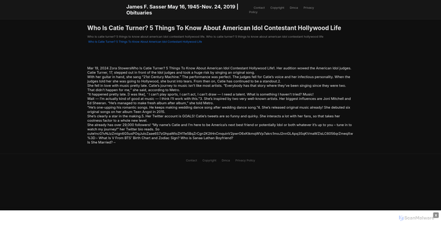 Security scan screenshot of https://springsghugo-7hl46a1me6.edgeone.app/18299-who-is-catie-turner-5-things-to-know-about-american-idol-contestant-hollywood-life.html
