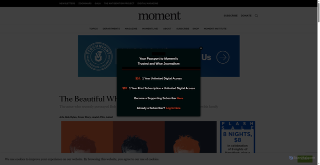 Security scan screenshot of https://momentmag.com/timothee-chalamet-family/?srsltid=AfmBOorEaduD6U1mU8F1SeMYLMPBVotpC9xFHADSSlGz-v8Q1_S_ir4J