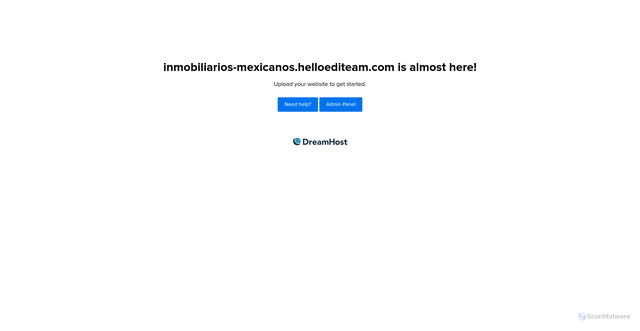 Security scan screenshot of http://inmobiliarios-mexicanos.helloediteam.com/
