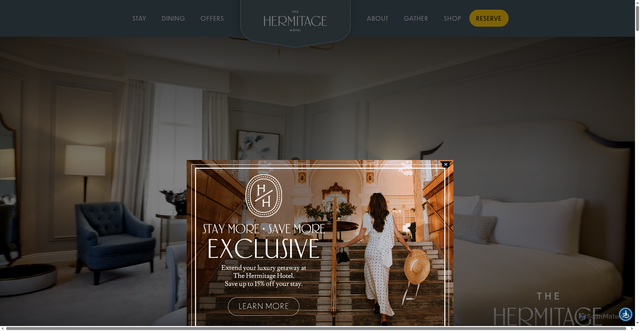 Security scan screenshot of https://thehermitagehotel.com/
