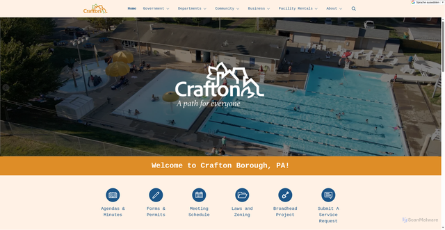 Security scan screenshot of https://craftonborough.gov/