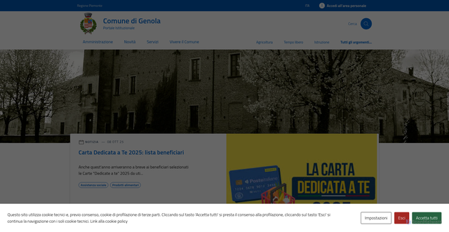 Security scan screenshot of https://comune.genola.cn.it/