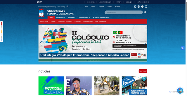 Security scan screenshot of https://ufal.br/