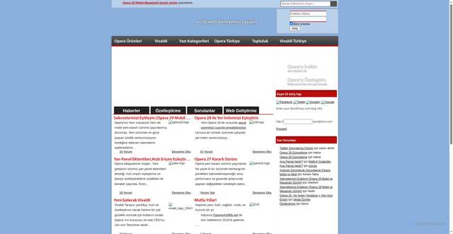 Security scan screenshot of https://operaturkiye.net