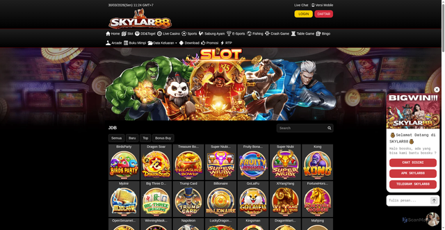 Security scan screenshot of https://skylar88apk.com/desktop/game/slot/jdb