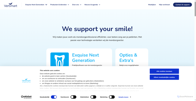 Security scan screenshot of https://vertimart.nl