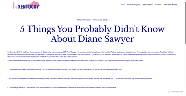 Security scan screenshot of https://www.herkentucky.com/blog1/diane-sawyer