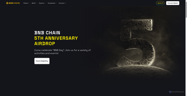 Security scan screenshot of http://bnbchain-register.com/