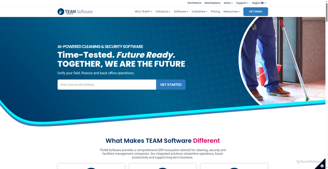 Security scan screenshot of https://teamsoftware.com