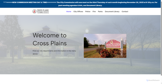 Security scan screenshot of https://crossplainstn.gov/