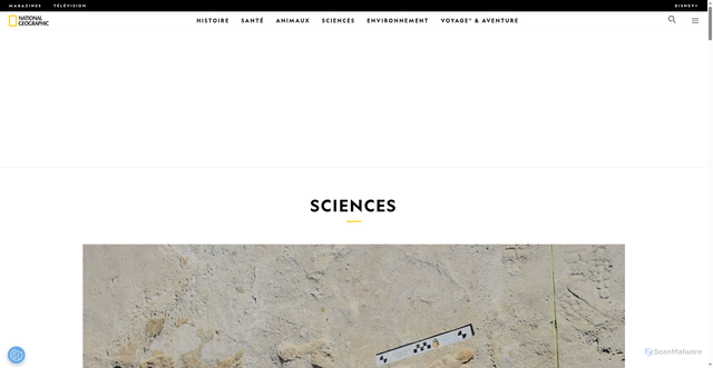 Security scan screenshot of https://www.nationalgeographic.fr