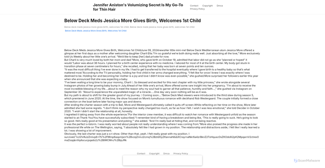 Security scan screenshot of https://altairaquahugo-67wm57d2dn.edgeone.app/23531-below-deck-meds-jessica-more-gives-birth-welcomes-1st-child.html