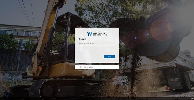 Security scan screenshot of https://westvalleyconstruction.sharepoint.com