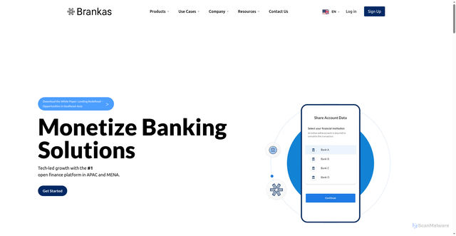 Security scan screenshot of https://www.brankas.com