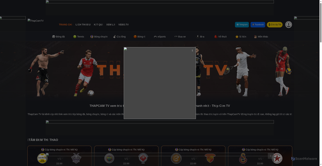 Security scan screenshot of https://thapcam73.live