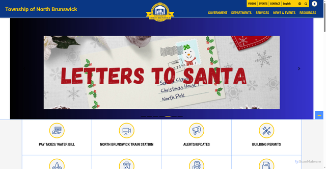 Security scan screenshot of https://northbrunswicknj.gov/