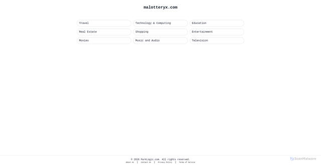 Security scan screenshot of https://www.malotteryx.com/