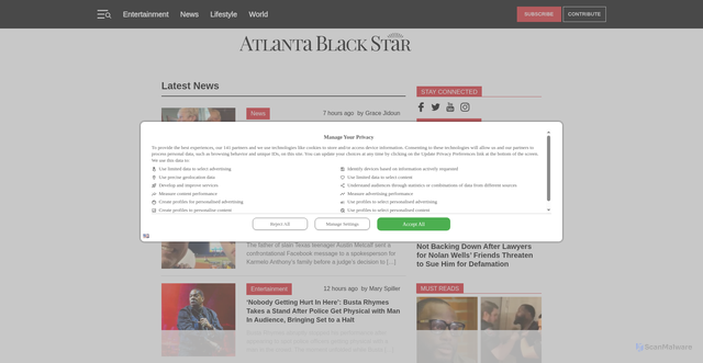 Security scan screenshot of ads.adthrive.com