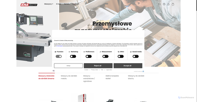 Security scan screenshot of https://kma-maszyny.pl