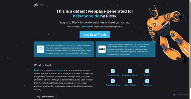 Security scan screenshot of https://heischooo.de