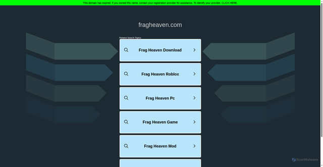 Security scan screenshot of https://fragheaven.com/