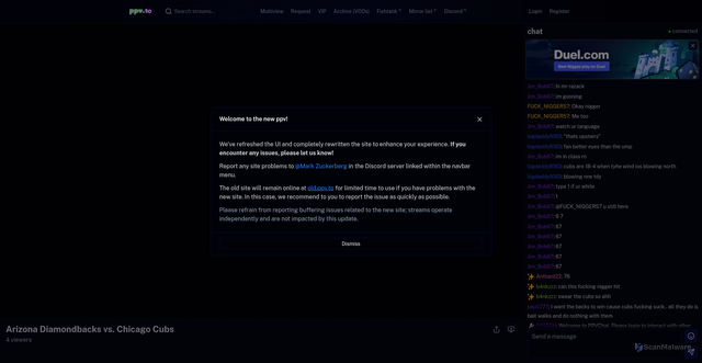 Security scan screenshot of https://ppv.to/live/mlb/2026-05-01/ari-chc