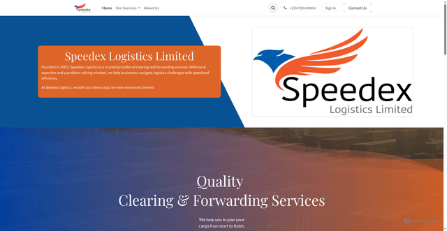 Security scan screenshot of https://www.speedexlogistics.com