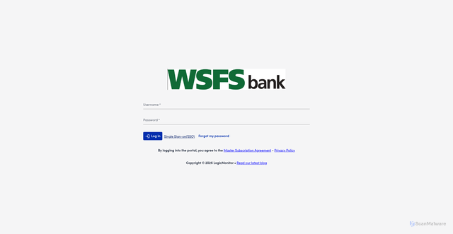 Security scan screenshot of https://wsfsbank.logicmonitor.com