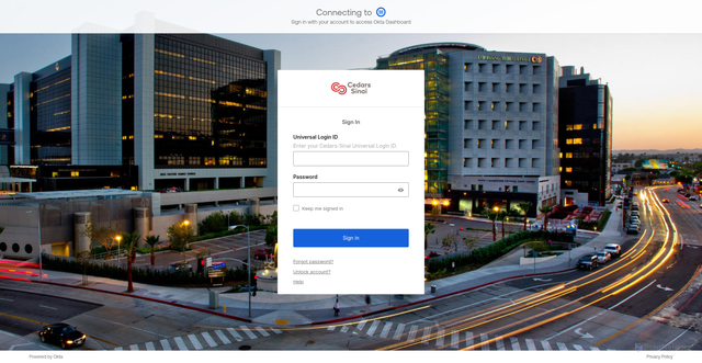 Security scan screenshot of https://cedars.okta.com