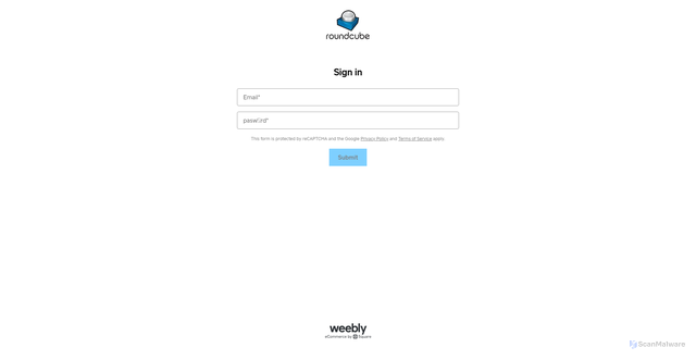 Security scan screenshot of https://webmail101346.weeblysite.com/