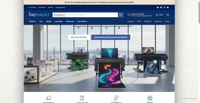 Security scan screenshot of https://bayinkjet.com