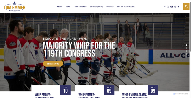 Security scan screenshot of https://www.majoritywhip.gov/