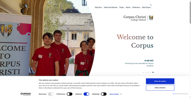 Security scan screenshot of https://www.ccc.ox.ac.uk/