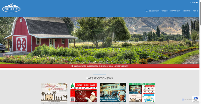 Security scan screenshot of https://nibleycity.gov/
