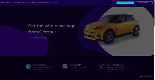 Security scan screenshot of https://octopusev.com