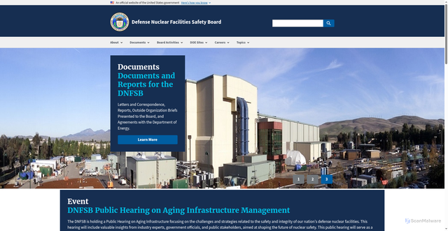 Security scan screenshot of https://www.dnfsb.gov/